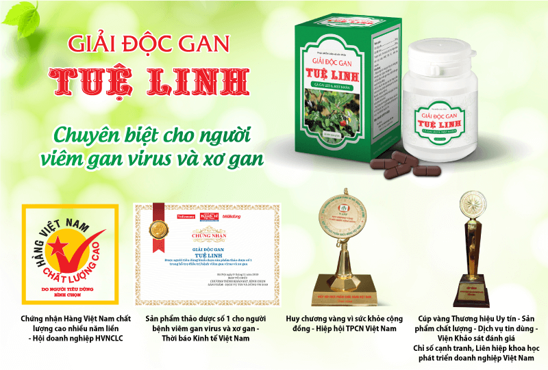 GIẢI ĐỘC GAN TUỆ LINH – NHỮNG GIẢI THƯỞNG UY TIN DO NGƯỜI TIÊU DÙNG BÌNH CHỌN 1