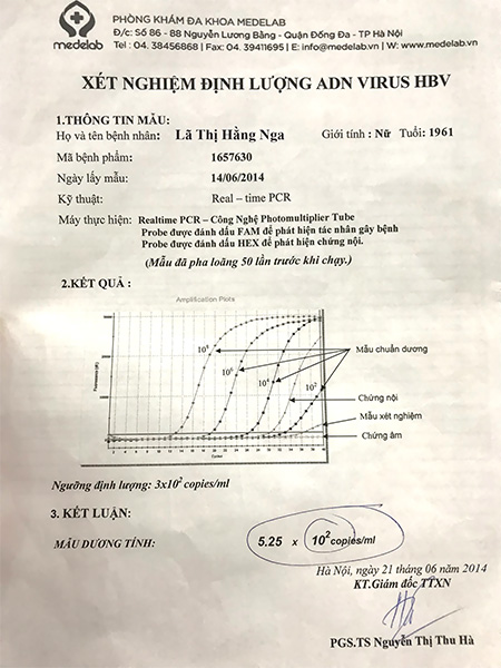 Tình cờ phát hiện mắc viêm gan B thể ngủ năm 2010 2