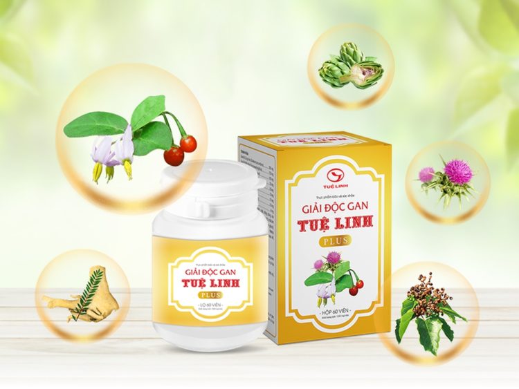 Giải độc bia rượu hiệu quả với viên uống Giải độc gan Tuệ Linh Plus 1