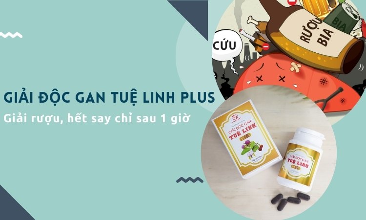 Giải độc gan Tuệ Linh Plus giải rượu, hết say chỉ sau 1 giờ 1