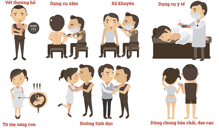 Con đường lây nhiễm của viêm gan B 1 Con đường lây nhiễm của viêm gan B 1